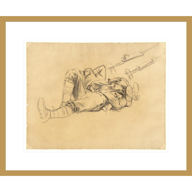 Studies for Gassed" [recto]"John Singer Sargent -Framed Giclee Print, 17.75" H x 21.34" W