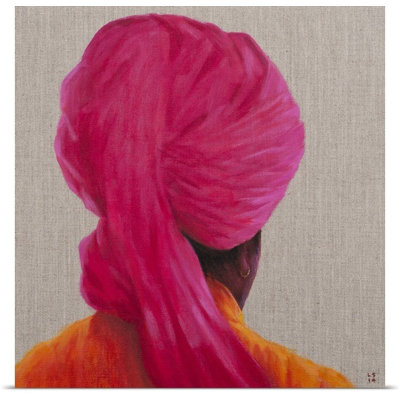Dristin " Pink Turban, Orange Jacket, 2014 " by Lincoln Seligman