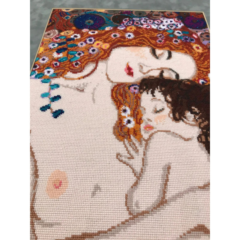  Kit de point de croix compté, Amour maternel d'après la peinture de R. Klimt, R916