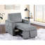 Fauteuil en velours côtelé l 32,5 po - Chaise longue et poche latérale pour un look élégant et moderne