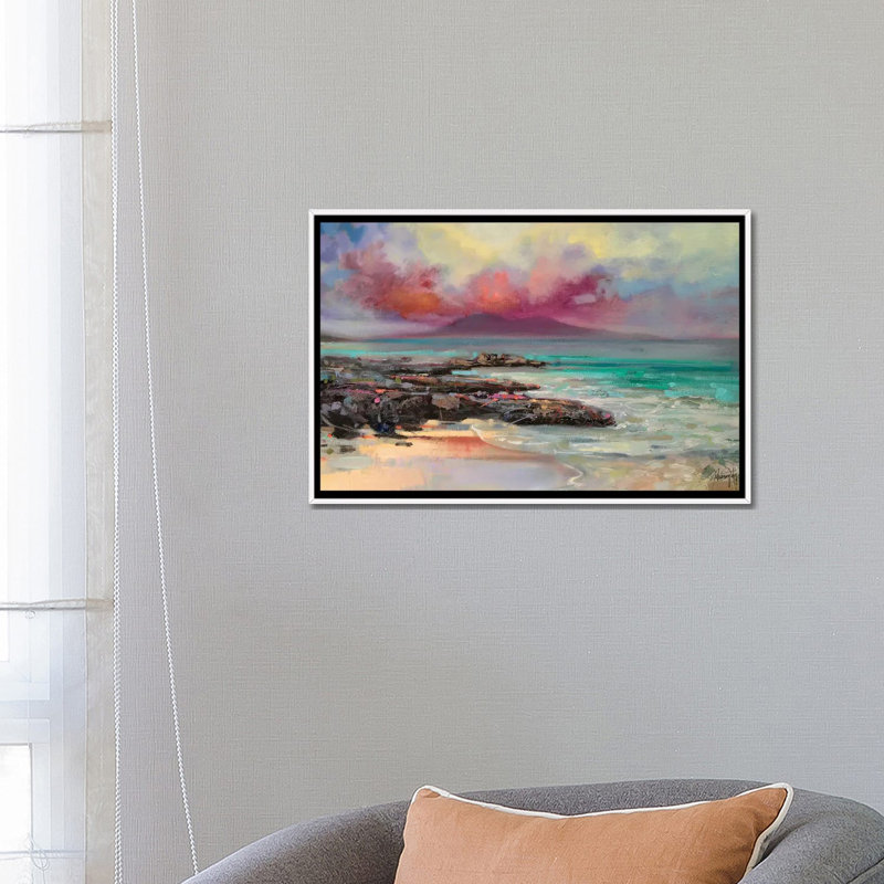«Harris Rocks», reproduction de photo, H 18 po x l 26 po x P 1,5 po, Toile blanche encadrée