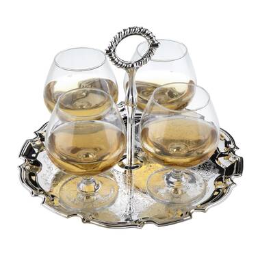 Cristal D'Arques Golden Vine Crystal Wine Glasses With Decanter Sets