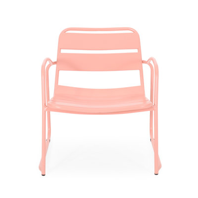Fauteuil d'extérieur élégant, corail, l 27,28 po x P 24,6 po, H 25,6 po