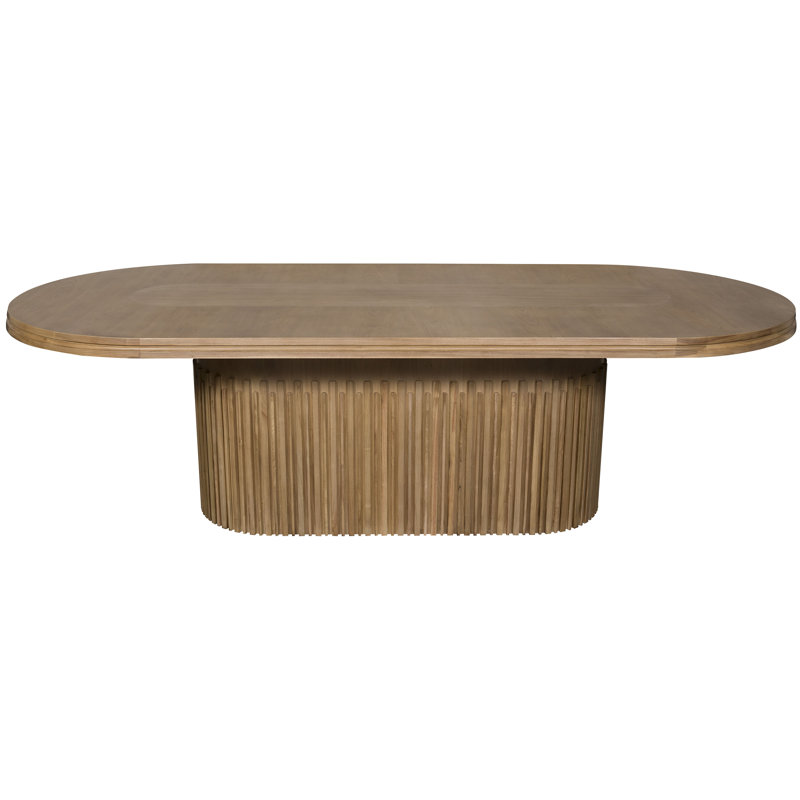 Edge Oval Walnut Wood Dining Table
