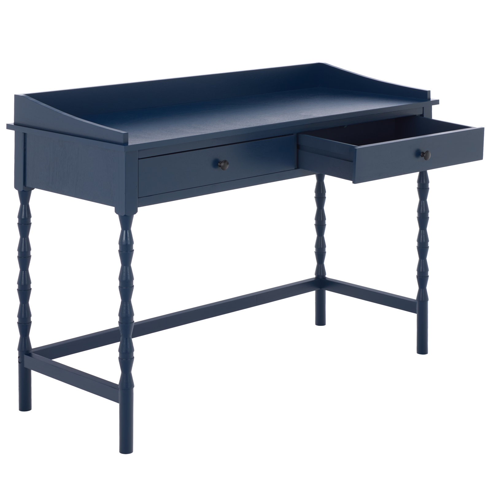 Mia 47" Pine Writing Desk, Ink Blue