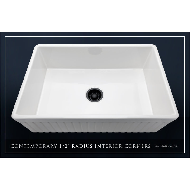 Luxury Solid Fireclay Farmhouse Sink, Matte Black Accessories