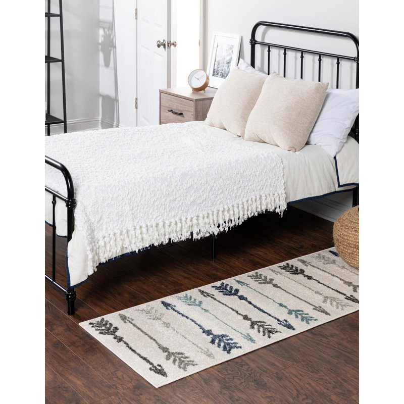 Geometric Area Rug, Runner 61 x 183cm