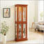 Cabinet Curio avec tablettes réglables et panneau arrière en miroir-63340911