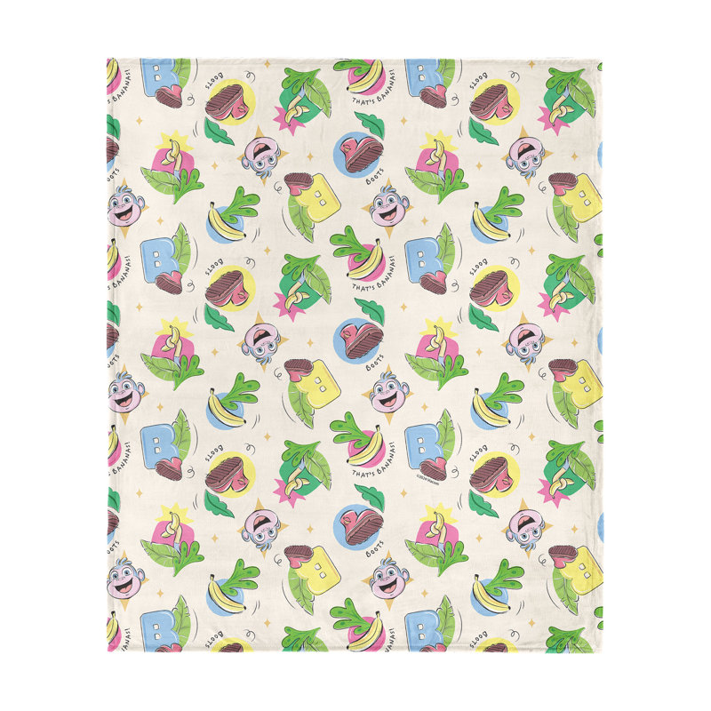 Jeté à motif de bottes Dora the Explorer, 50" L x 60" W