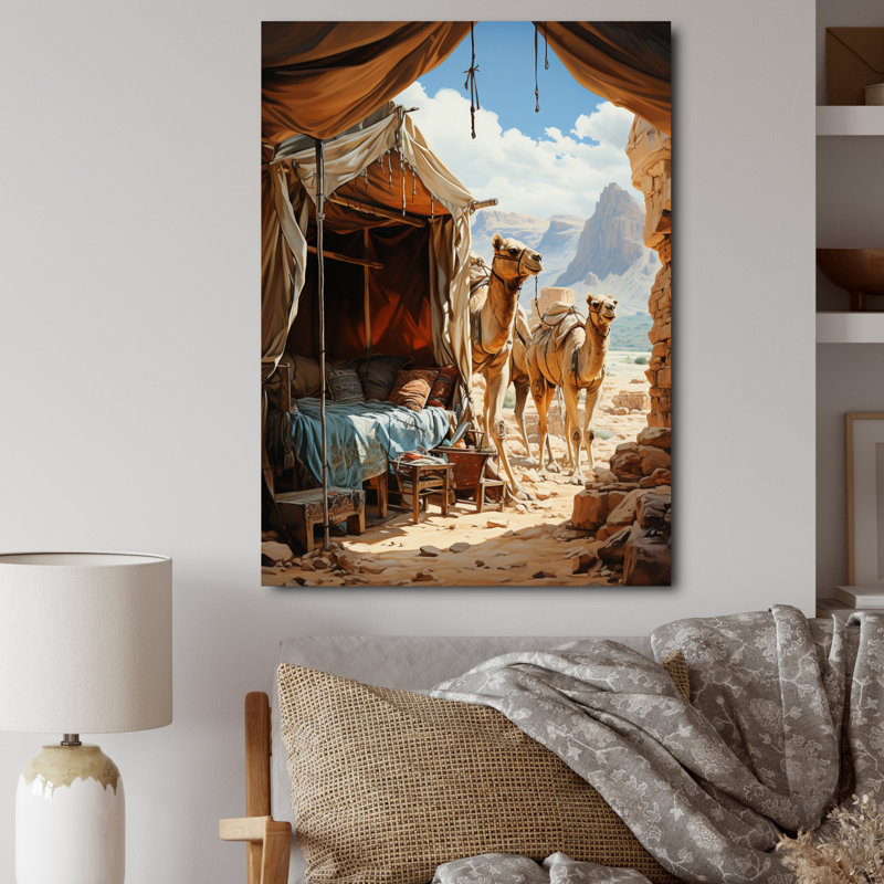 «Asian Art Silk Road», art mural asiatique sur toile, H 32 po x l 24 po x P 1 po, Toile tendue