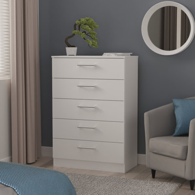 Devon 5 Drawer Chest Matt (Ready Assembled)