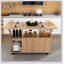 Table pliante multifonctionnelle avec tablettes et roulettes de rangement, table de salle à manger pliable de 47 pouces pour les petits espaces, bureau compact pour la cuisine, dortoir, bureau