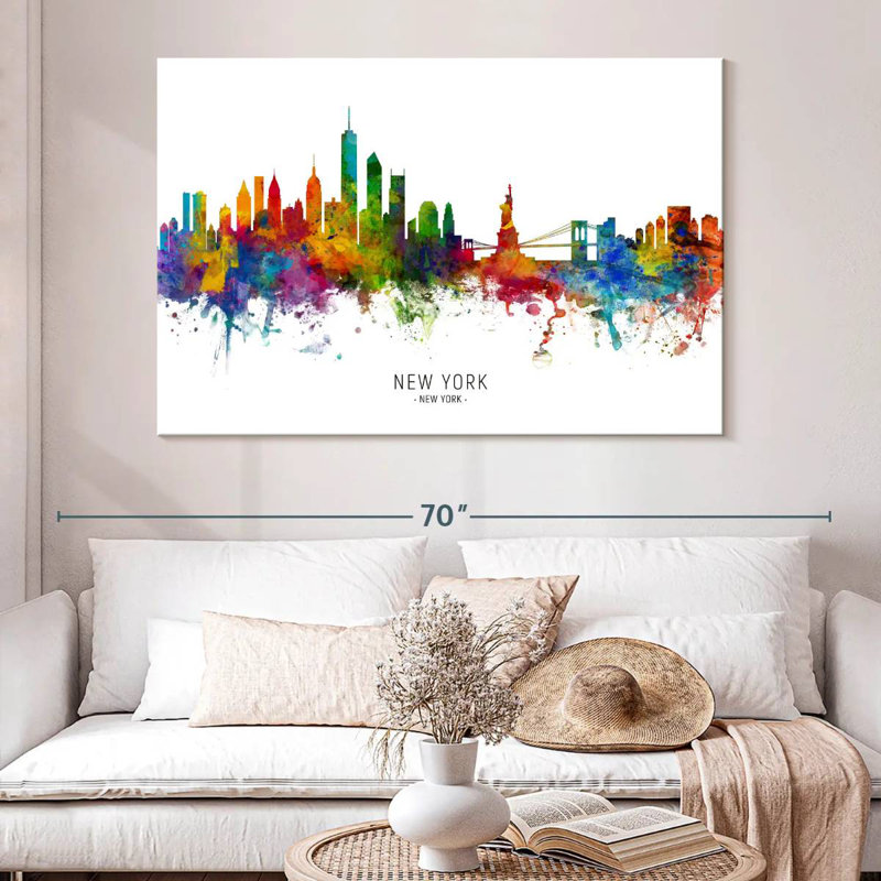 Sireci Vibrant New York Skyline I, 34" H x 51" W