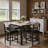 5-Piece Dining Table Set For 4, Counter Height Table With 4 Upholstered Bar Stools, Modern Kitchen Table & Chairs Set Of 4 With Footrest & Backrest, Compact Dining Set For Pub, Dining Room, Restaurant-596137368