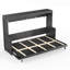 Lit escamotable double avec bureau, station de charge USB, lumières DEL, gris foncé-1150842700-1150842689