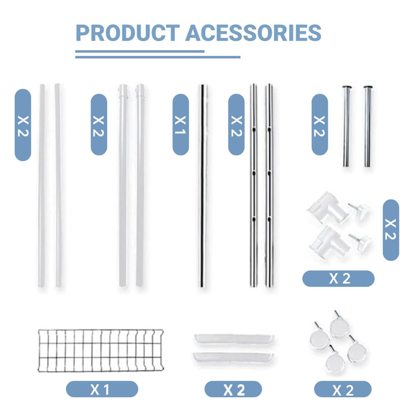 Meghans Adjustable Rolling Clothing Rack