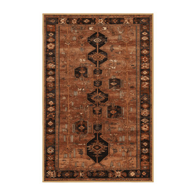Machine Washable Turkish Brown Area Rug
