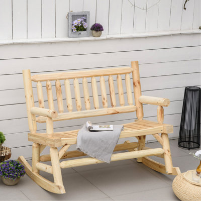 Chaise berçante en bois Log Design