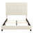 Queen Size Platform Bed With Cover And Side Rails Transitional Fabric