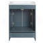 Meuble-lavabo bleu 24 po avec lavabo intégré en céramique, 2 portes et tiroir coulissant pour les petites et moyennes salles de bain-1837596244
