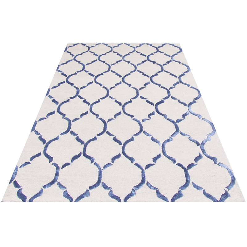Chain Geometric Hand Woven Area Rug, Rectangle 153 x 244cm