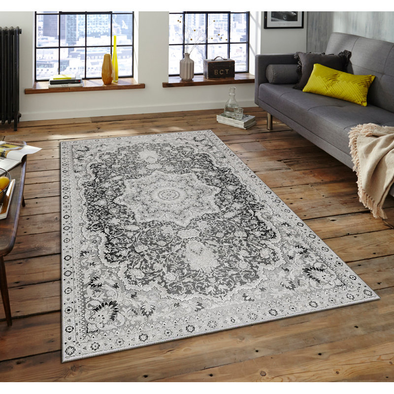 Tapis luxueux antidérapant, 100% polyester, 4,0 x 5,9 pieds, 740 g / m² | Velours avec impression numérique | Éponge stratifiée facile à nettoyer sous la machine, lavable à la machine | Parfait pour le salon, la chambre à coucher et la décoration intérieure