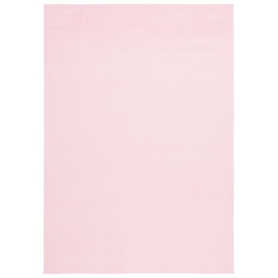 Faux Rabbit Fur 100 Area Rug In Pink