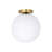 1-Light Modern Sphere Flush Mount With 3D-Printed Globe Shade