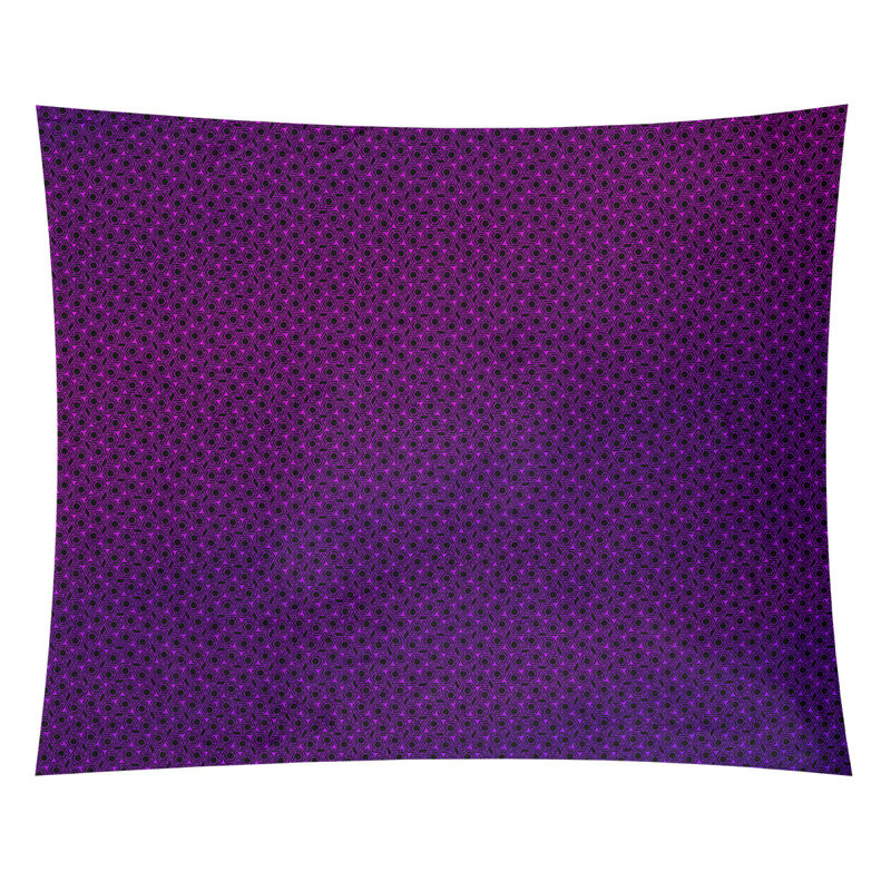 Tapisserie murale en polyester à treillis hexagonal, H 54 po x l 63,5 po, Mauve