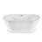 Kingston Brass Aqua Eden 66-Inch Acrylic Oval Double Ended Pedestal Tub With Drain-115313118