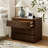 Waynesville Modern 30"W 3-Drawer Oak Wood Fully Assembled Nightstand with Built-In Powerstation and USB-123031973