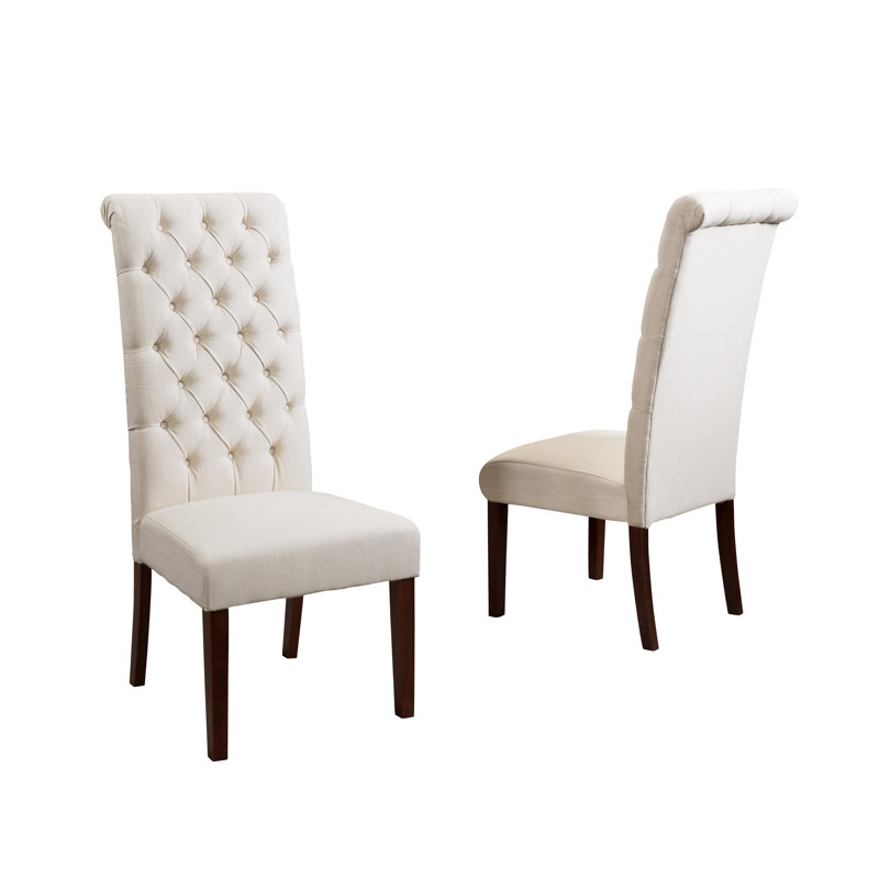 Petersburg 19.49'' H Tufted Upholstered Side Chair, Natural