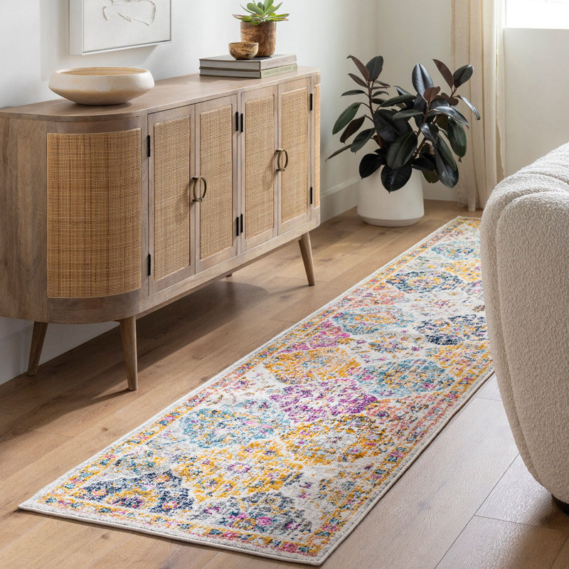 Traditional Rug, Bordered Floral Easy to Clean Rug For Living Room, Dining Room, Bedroom, Rectangle 120 x 170cm