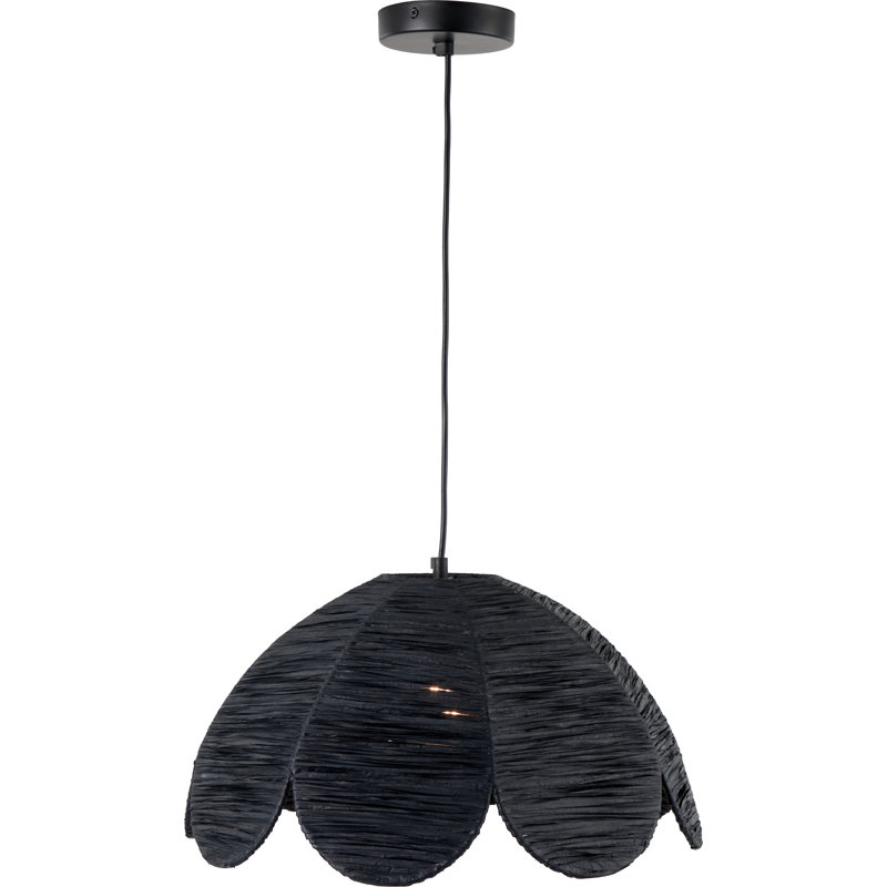 Petal 1 - Light Black Unique/Statement Pendant, Black