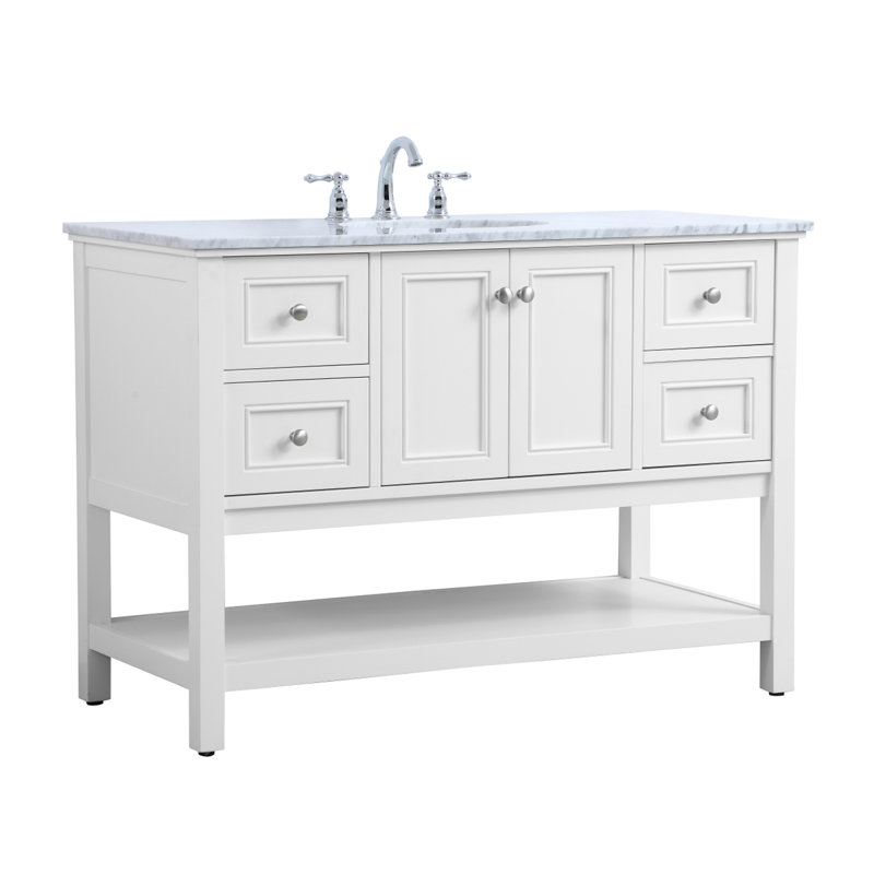 Ensemble de meuble-lavabo simple 48 po Bonsai, Blanc