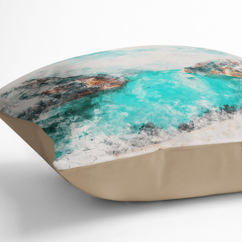 Square Throw Cushion, 40cm H x 40cm W x 15cm D, Stone