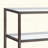 Nickel 2-Shelf Glass Top Entryway Console Table