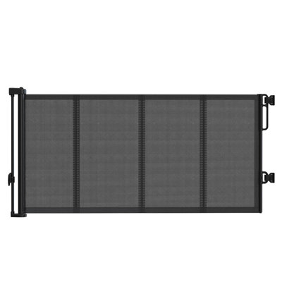 34'' Tall Upgraded Retractable Baby Gate, 71'' Wide Mesh Safety Dog Gate with Reinforced Strip, No Drilling Pet Gate for Stairs and Doorways, Indoor & Outdoor Application