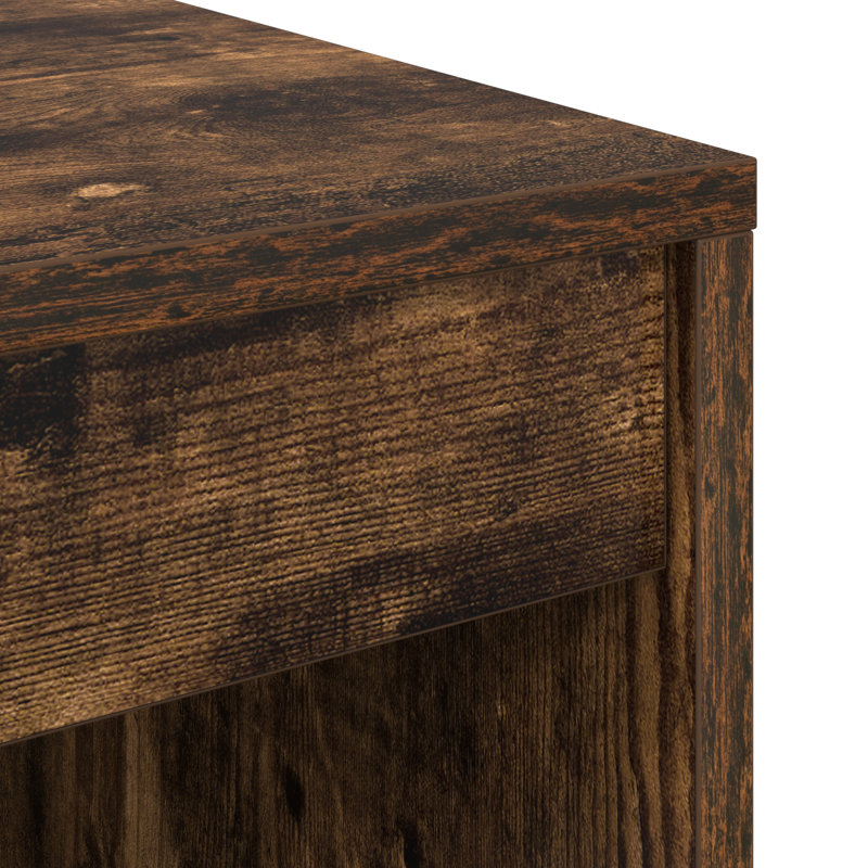 Writing Desk Particle Board 76 Cm, 76cm H x 70cm W x 50cm D, Smoked Oak