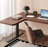 Solid Wood L-shaped Electric Adjustable-height Desk-1378733968