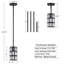Mini luminaire suspendu moderne en cristal 3Pack