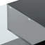 Table basse noire avec panneau de particules stable et surface en verre trempé brillant-621867378