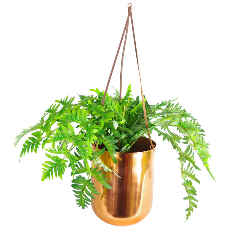 60cm Faux Fern Plant in Metal Planter