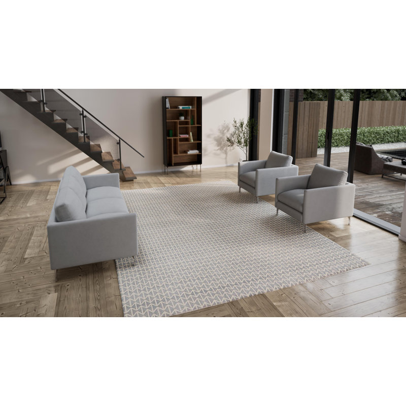 Gray Flatweave Silk Rug - 10' x 14'