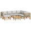 Ensemble de conversation modulaire avec coussins 8 pièces Kennebunk-995126212