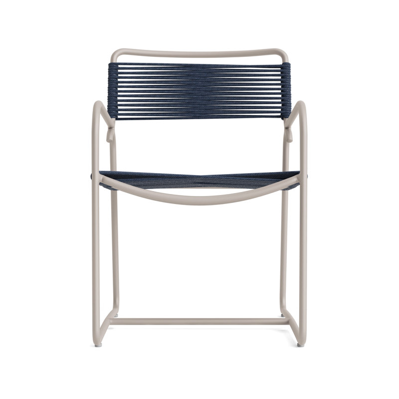 Walter Lamb Outdoor Lounge Chair, Dove Smooth/Marine