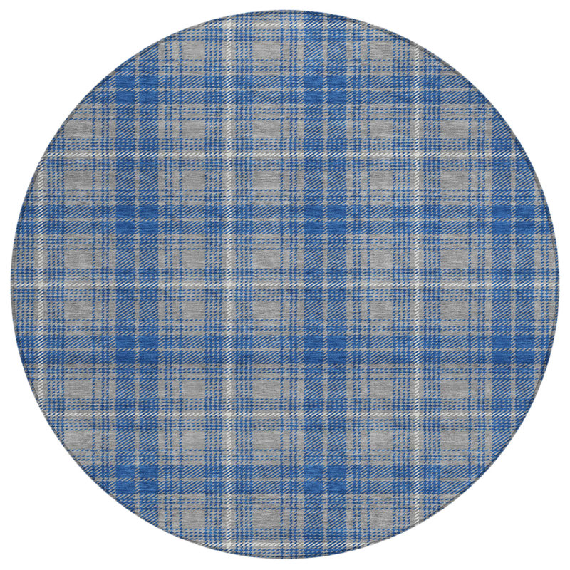 Tapis rond 8 po gris