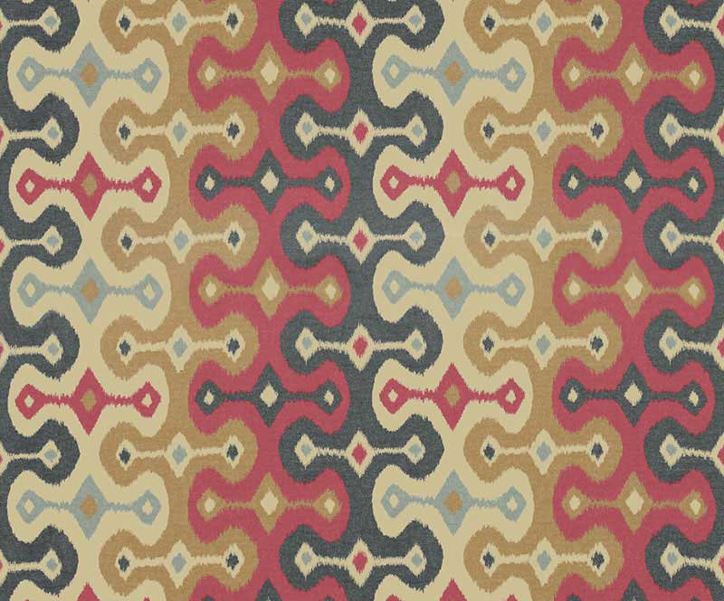 Darya Ikat Sidewall Wallpaper, Spice