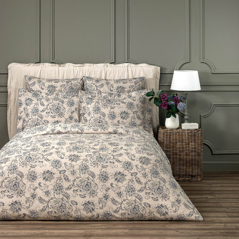 Madeleine Sateen Flat Sheet, Queen Flat Sheet, Floral 1