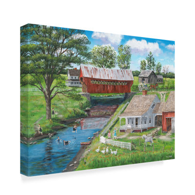 'New England Homestead' Photographic Print on Wrapped Canvas